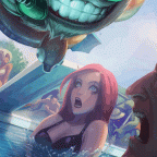 13770888361161744   Diana Katarina League of Legends Leona Riven animated ziggs